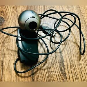 Logitech Metallic Silver Webcam with Black Accents